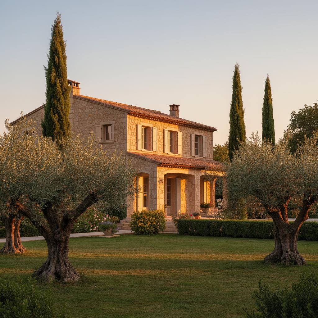 Mas méditerranéen en pierre — patrimoine viager à long terme